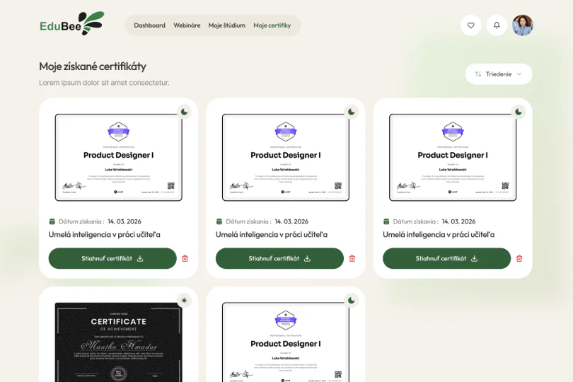 Certifikáty na jednom místě